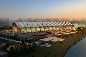 The Richmond Speedskating Oval for the 2010 Olympics in Vancouver